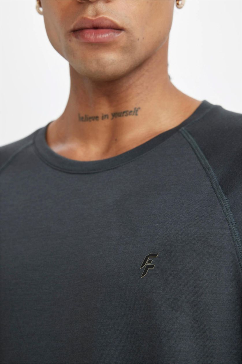 MAN Anthracite DeFactoFit Standard Fit Sports T-Shirt
