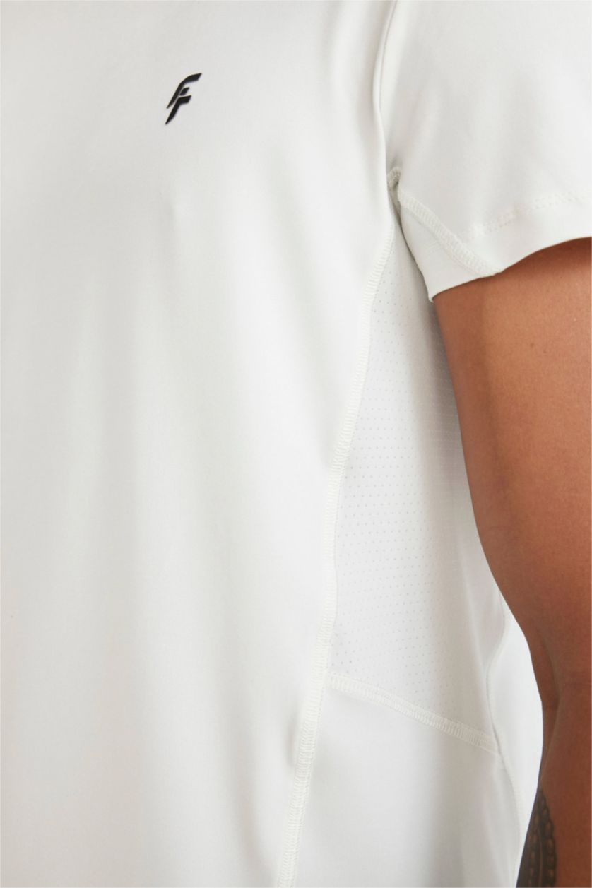 رجال اللون الحجري تيشيرت رياضي نص ردن سليم فيت من DeFactoFit