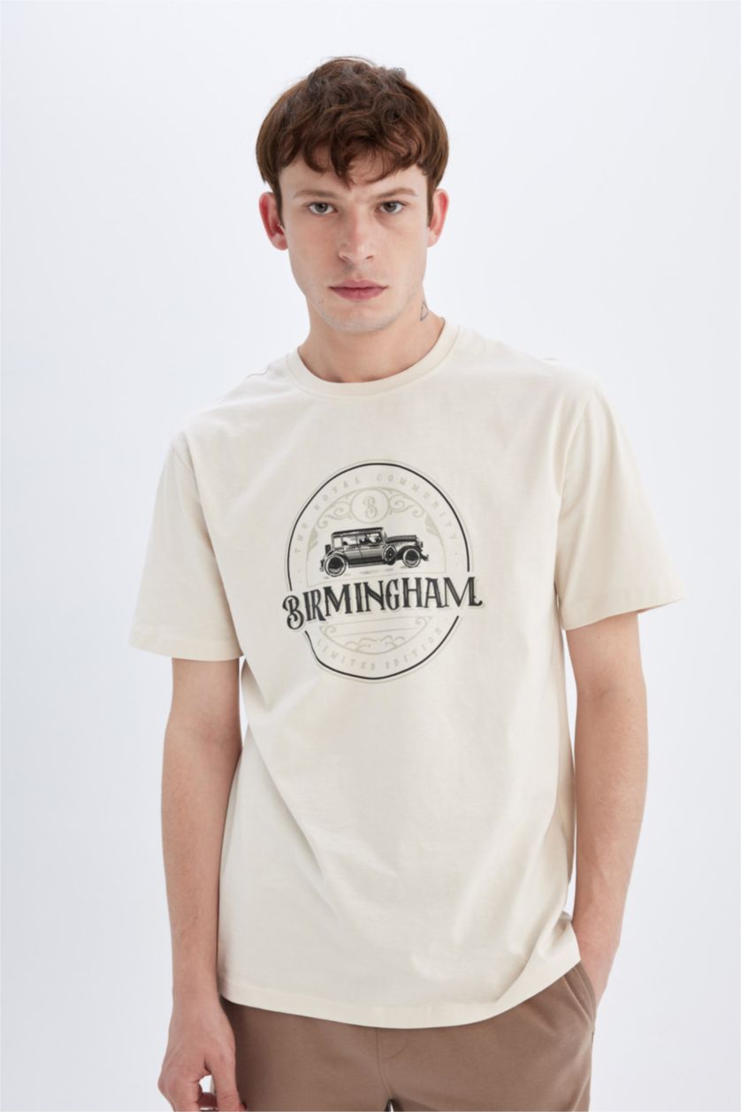 MAN Light Stone New Regular Fit Crew Neck Short Sleeve T-Shirt