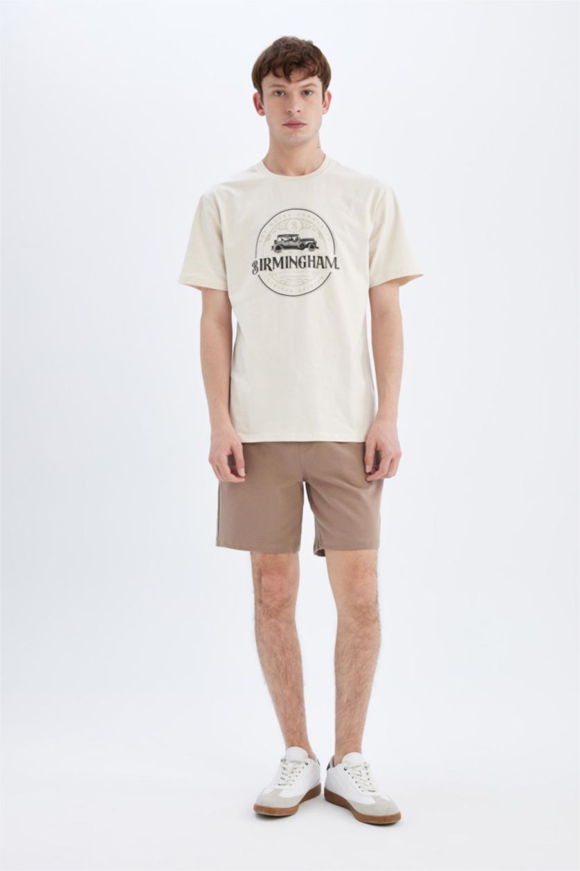 MAN Light Stone New Regular Fit Crew Neck Short Sleeve T-Shirt