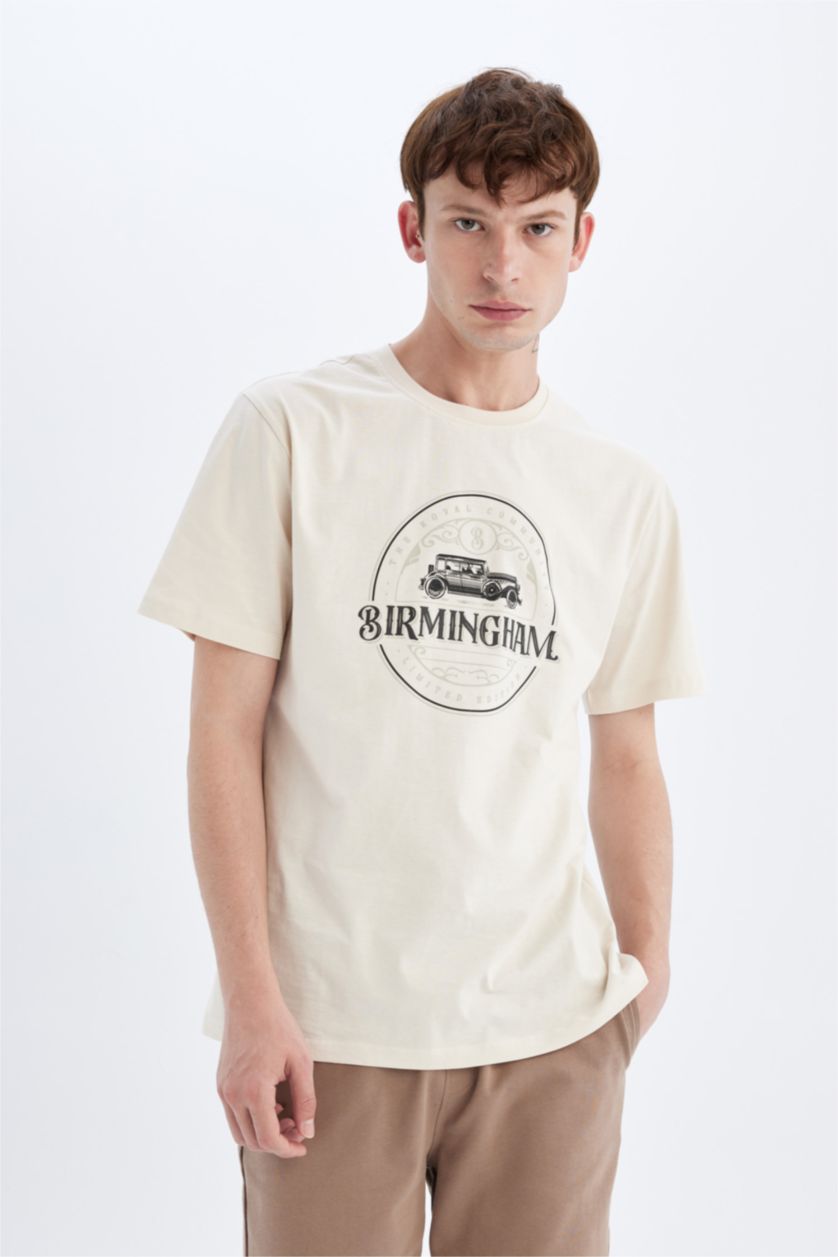 MAN Light Stone New Regular Fit Crew Neck Short Sleeve T-Shirt