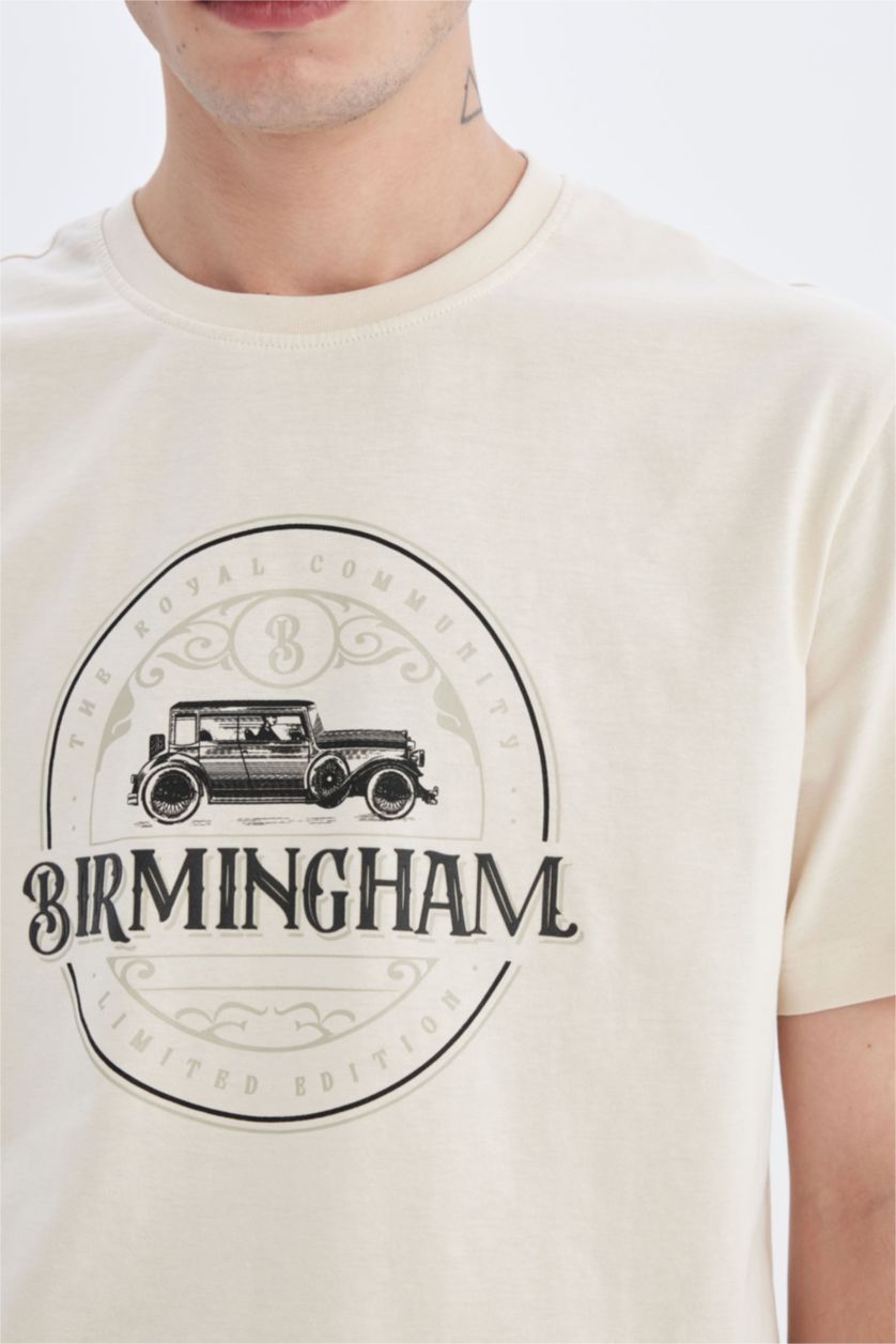 MAN Light Stone New Regular Fit Crew Neck Short Sleeve T-Shirt