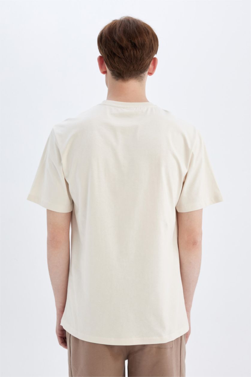 MAN Light Stone New Regular Fit Crew Neck Short Sleeve T-Shirt