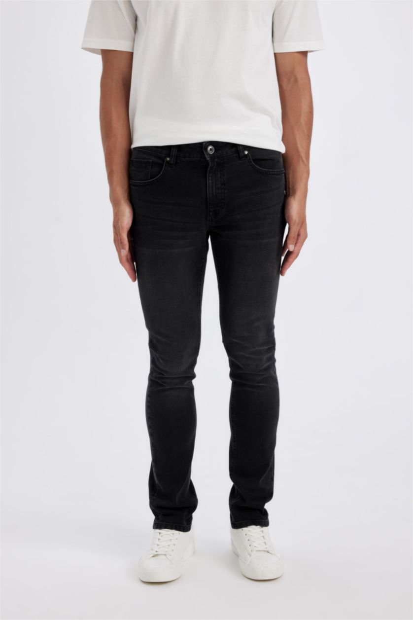 Ерлер қара педро - деним слим пішімі деним слим хем Шалбар