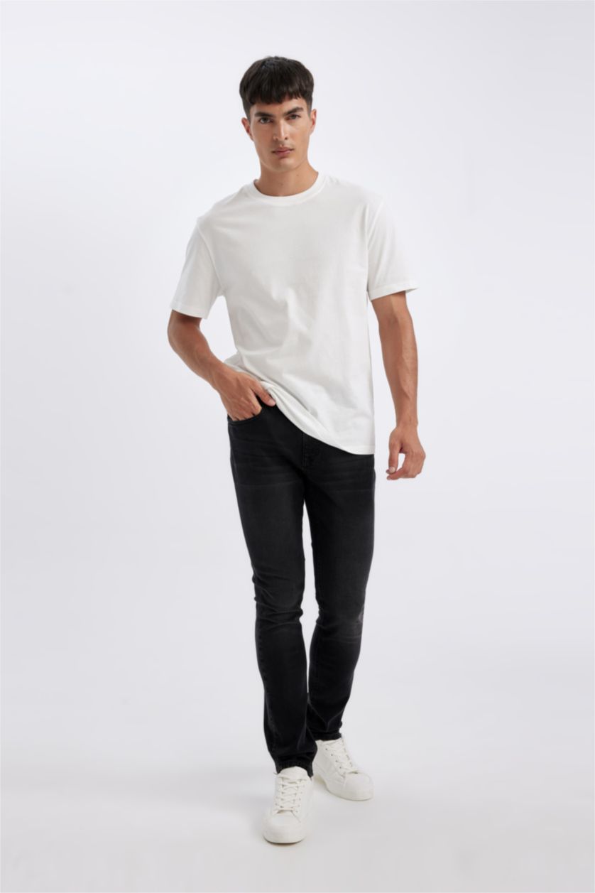 Ерлер қара педро - деним слим пішімі деним слим хем Шалбар