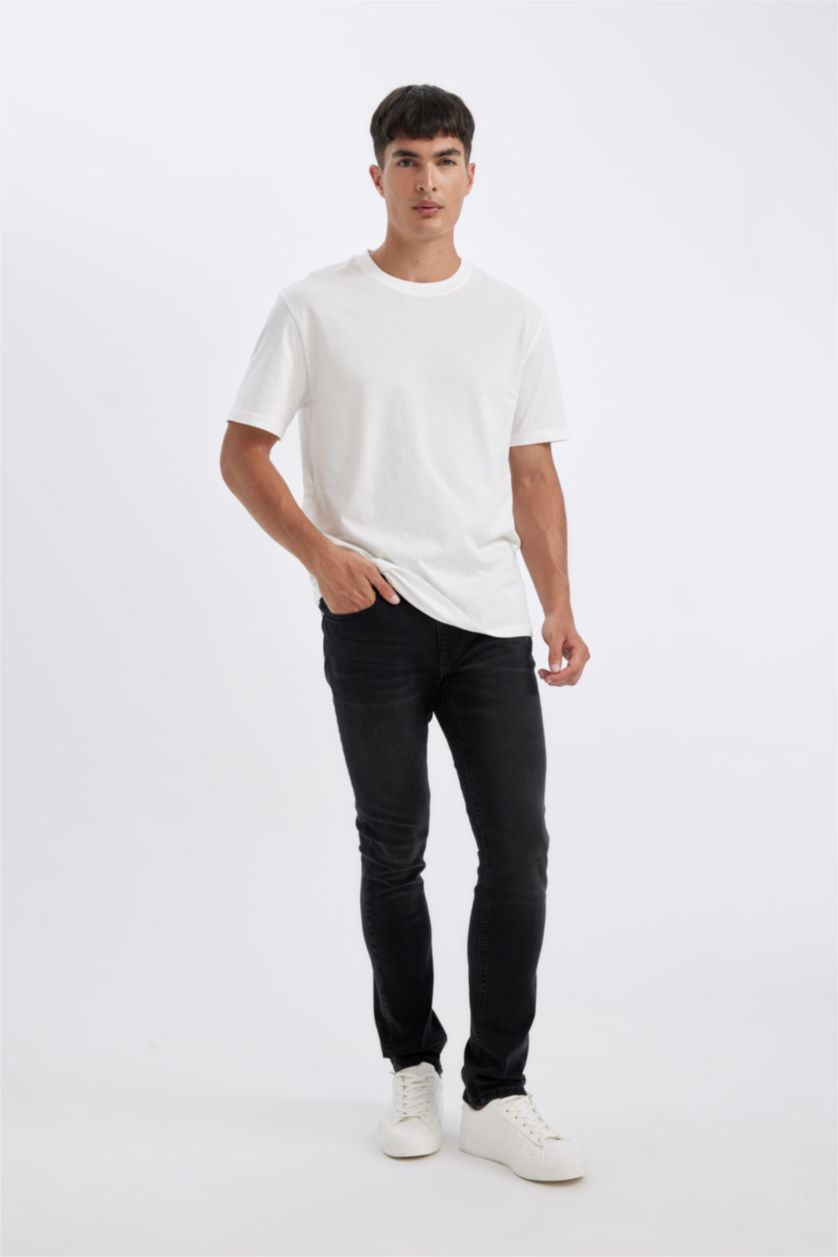 Ерлер қара педро - деним слим пішімі деним слим хем Шалбар