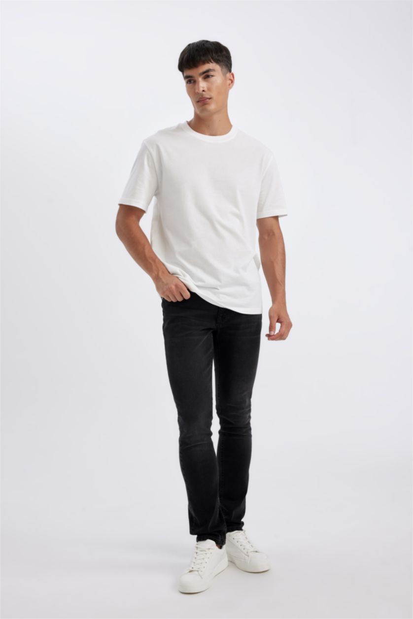 Ерлер қара педро - деним слим пішімі деним слим хем Шалбар