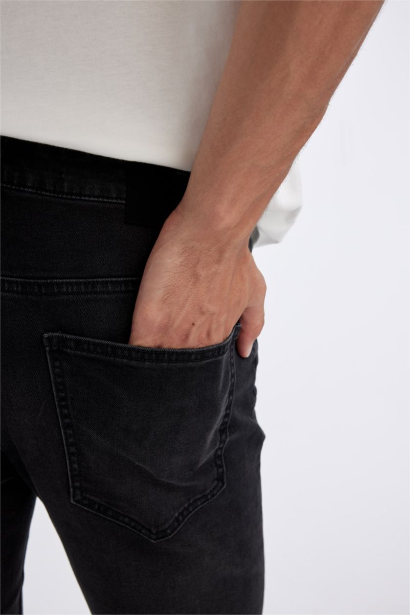 Ерлер қара педро - деним слим пішімі деним слим хем Шалбар