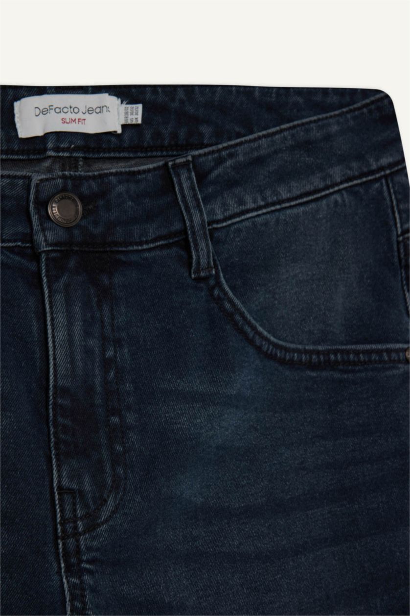 رجالي أسود أزرق بنطلون جينز بيدرو سليم فيت برجل ضيقة