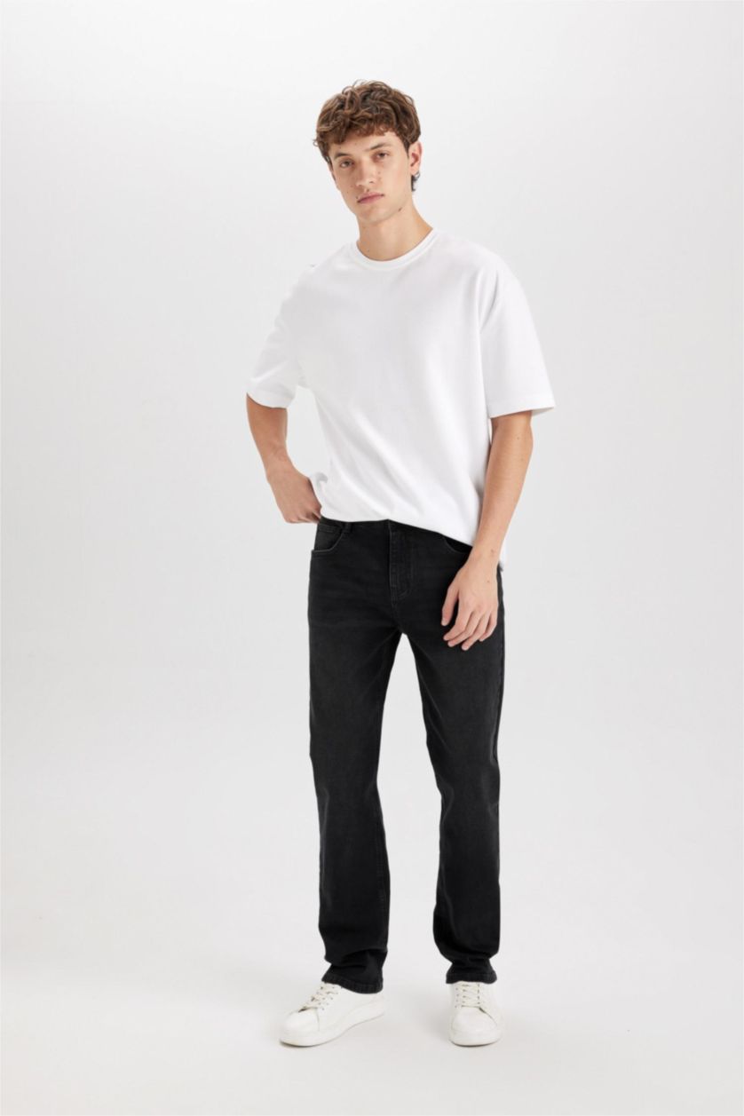 Мужчины Черный Брюки Sergio стандартного кроя со средней талией