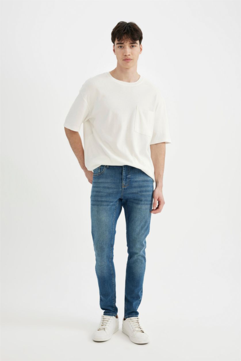 HOMME Bleu Pantalon Jean super skinny