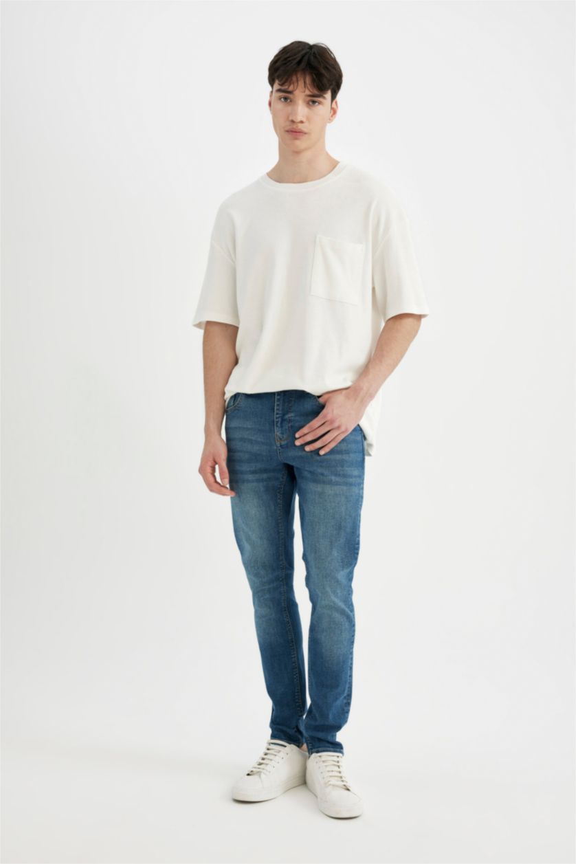HOMME Bleu Pantalon Jean super skinny