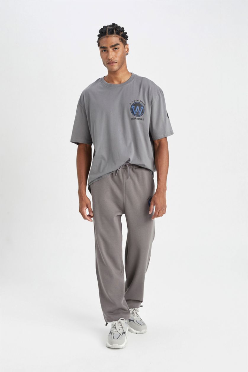 رجال رمادي سروال سويت بانتس قماش سميك برجل عادي من DeFactoFit