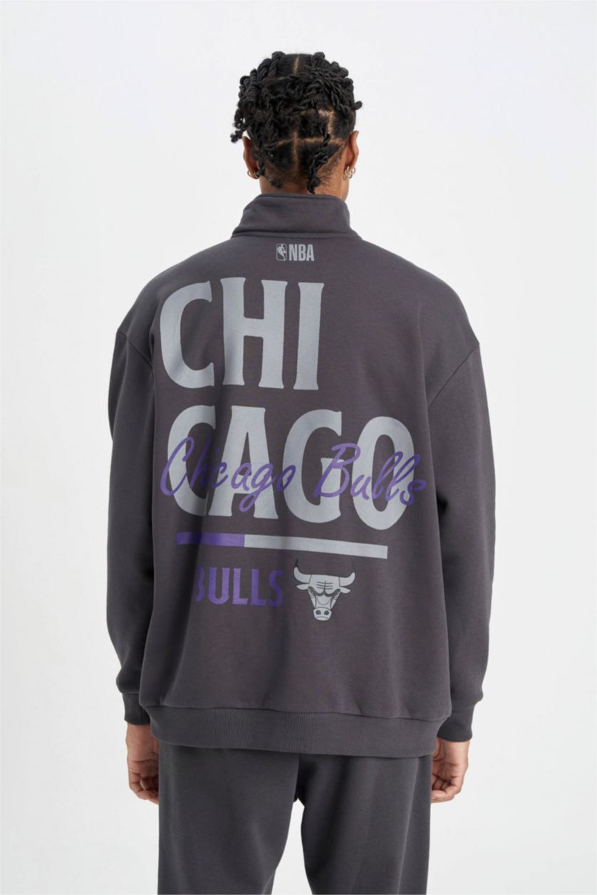Erkek Antrasit Oversıze Kalın Sweatshirt Kumaşı Sweatshirt
