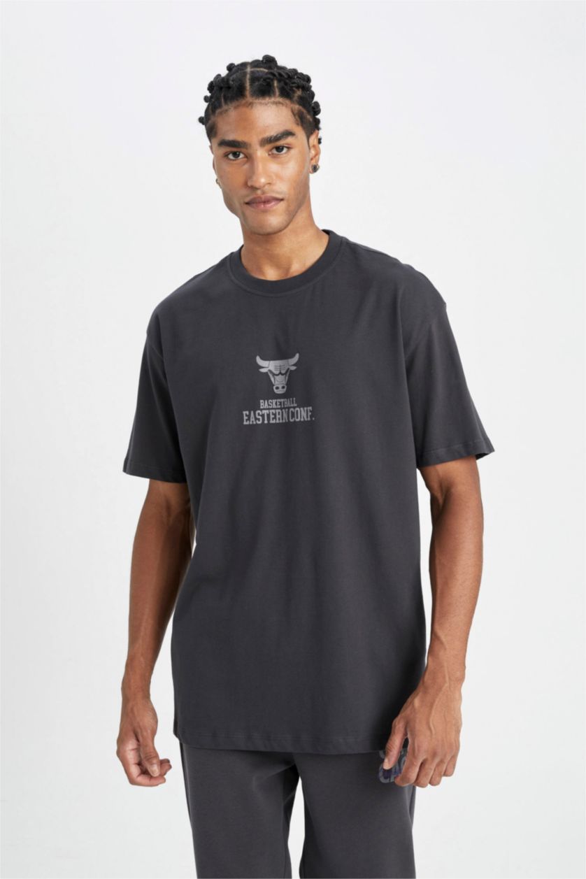 MAN Anthracite Boxy Fit Short Sleeve T-Shirt