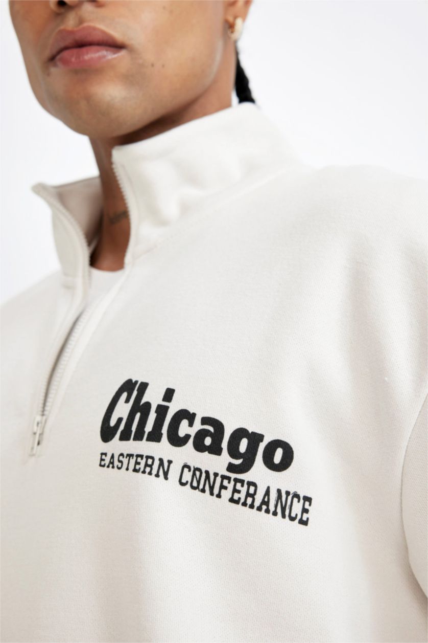 Erkek Taş Oversıze Kalın Sweatshirt Kumaşı Sweatshirt