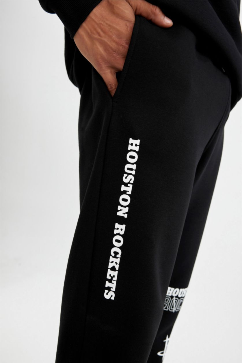 Мужчины Черный Джоггеры NBA Houston Rockets, DeFactoFit