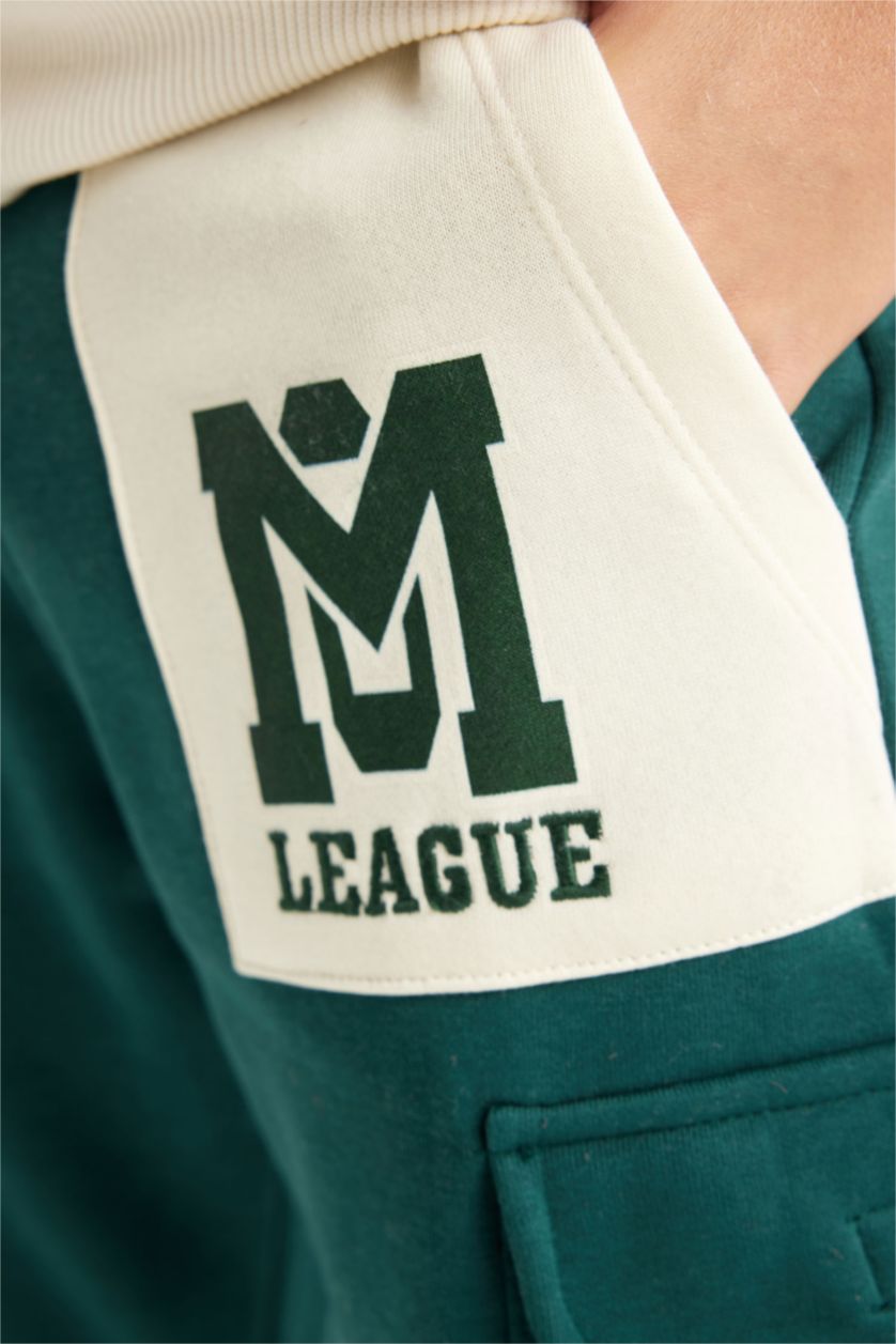 أولادي أخضر غامق بنطلون سويت بانتس كارجو اولادي جوجر تقيل قصة عادية