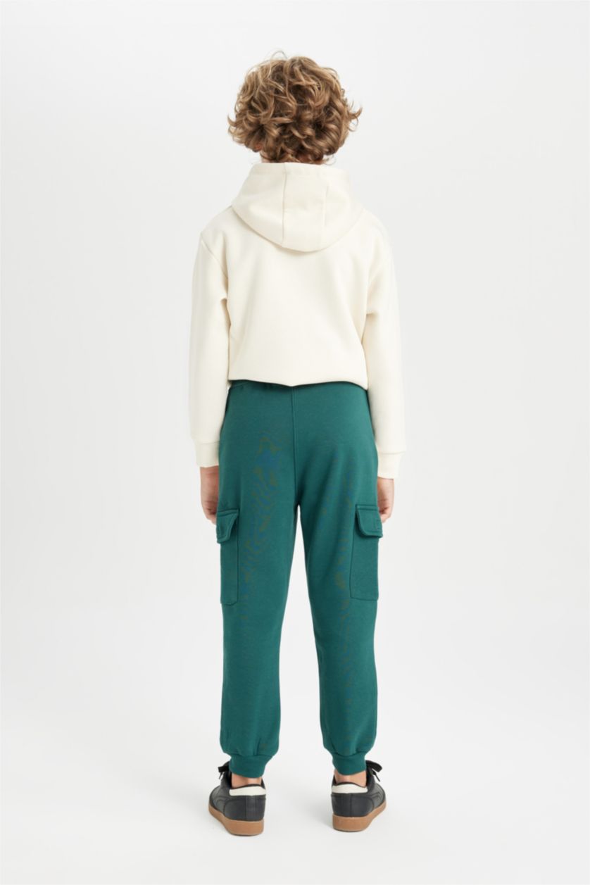 أولادي أخضر غامق بنطلون سويت بانتس كارجو اولادي جوجر تقيل قصة عادية