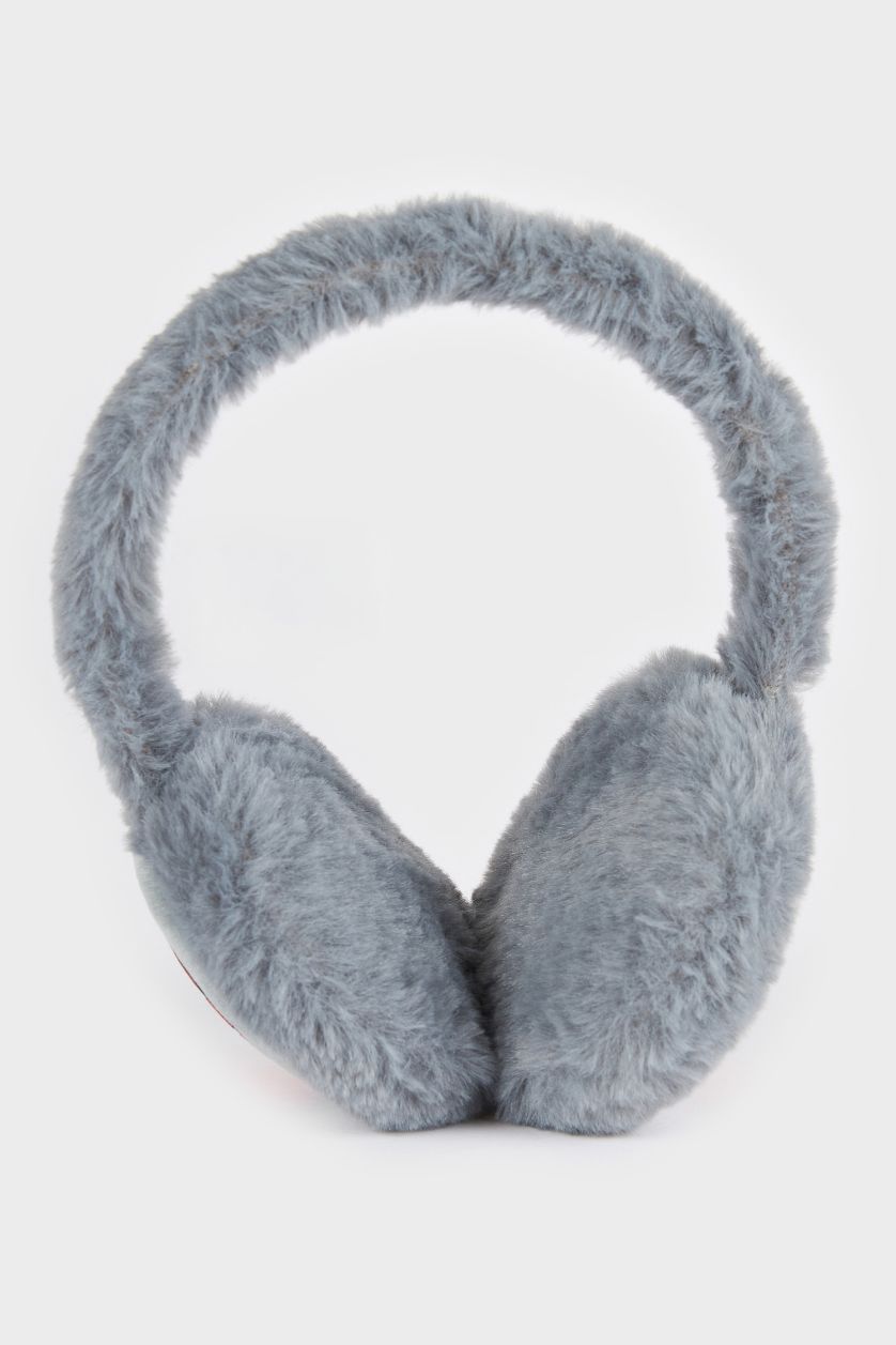 BOYS & TEENS Anthracite Boy Gray Plush Earmuff