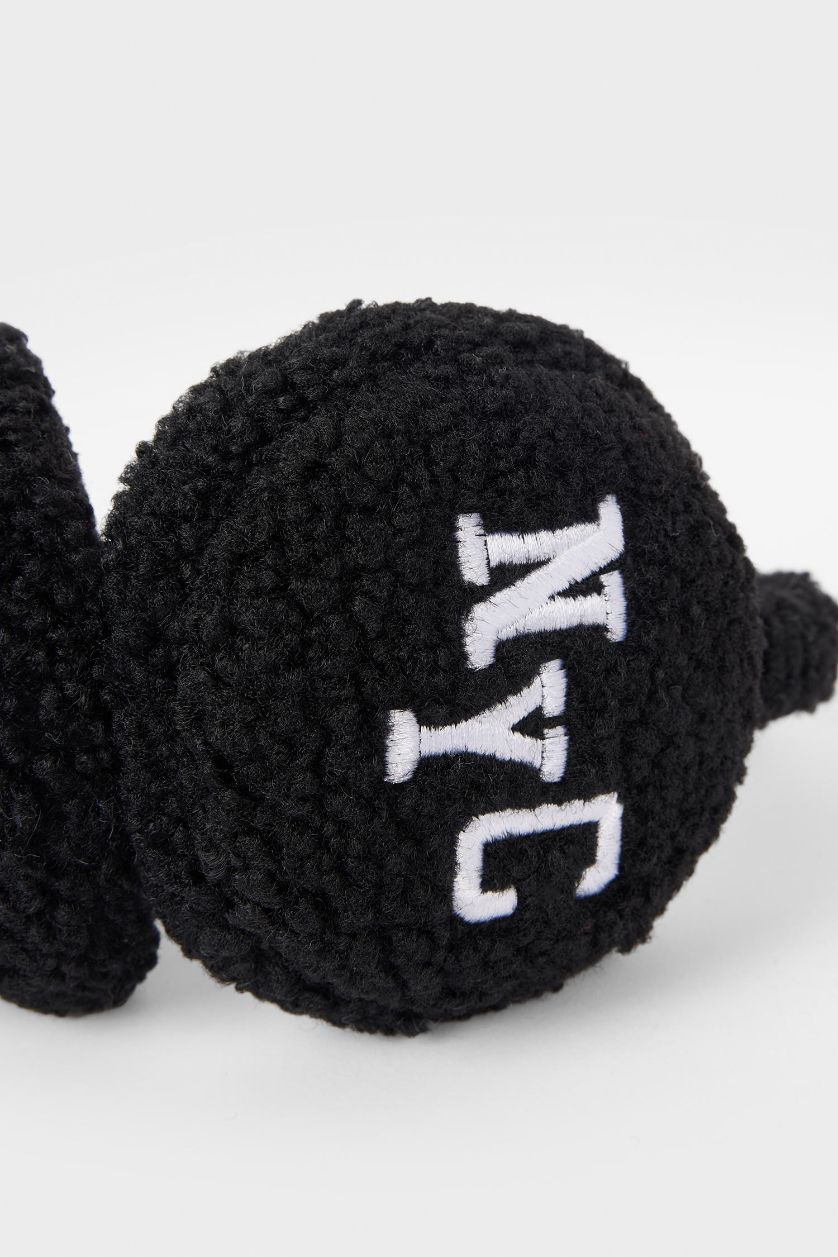 Erkek Çocuk - Genç Erkek Siyah Erkek Çocuk Nakışlı Pelüş Kulaklık