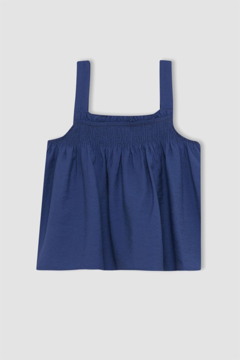 Kız Çocuk - Genç Kız İndigo Askılı Bluz Kız Çocuk