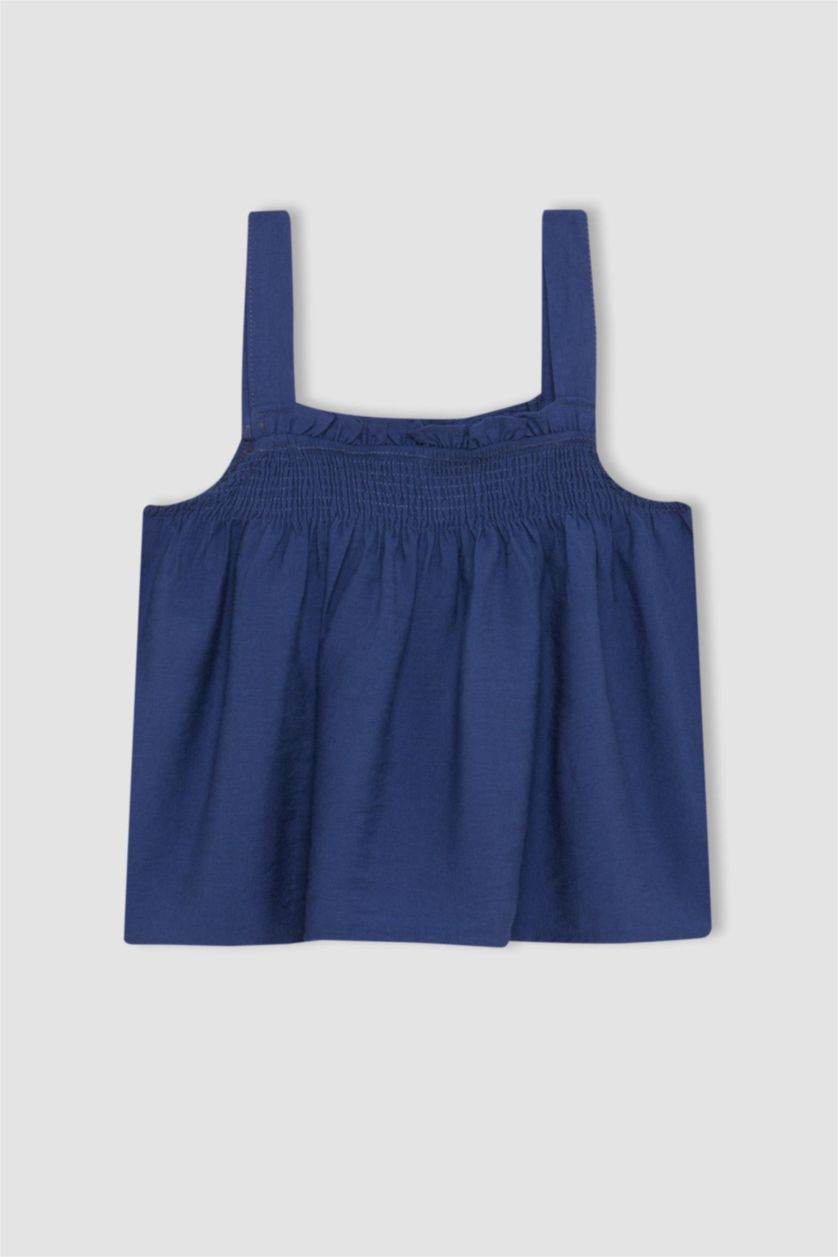 Kız Çocuk - Genç Kız İndigo Askılı Bluz Kız Çocuk