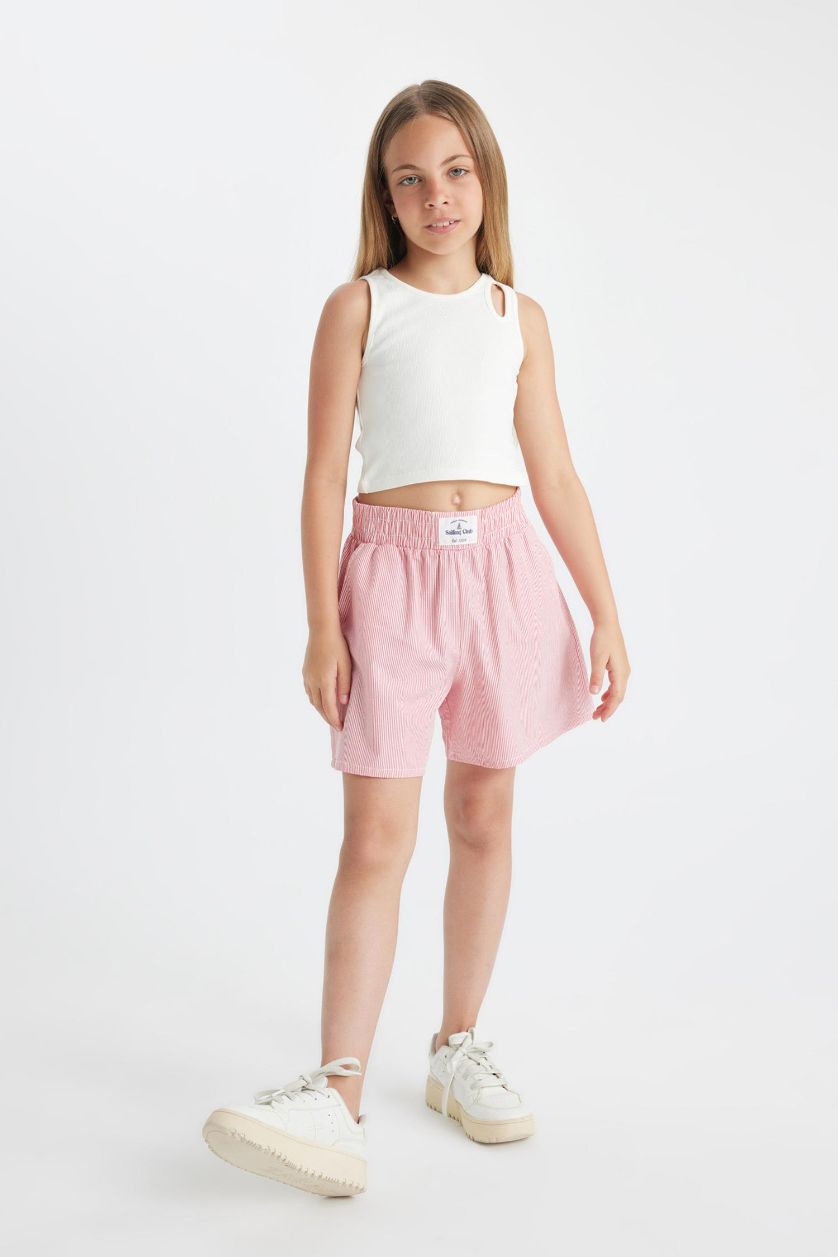 GIRLS & TEENS Red Girl Cotton Shorts
