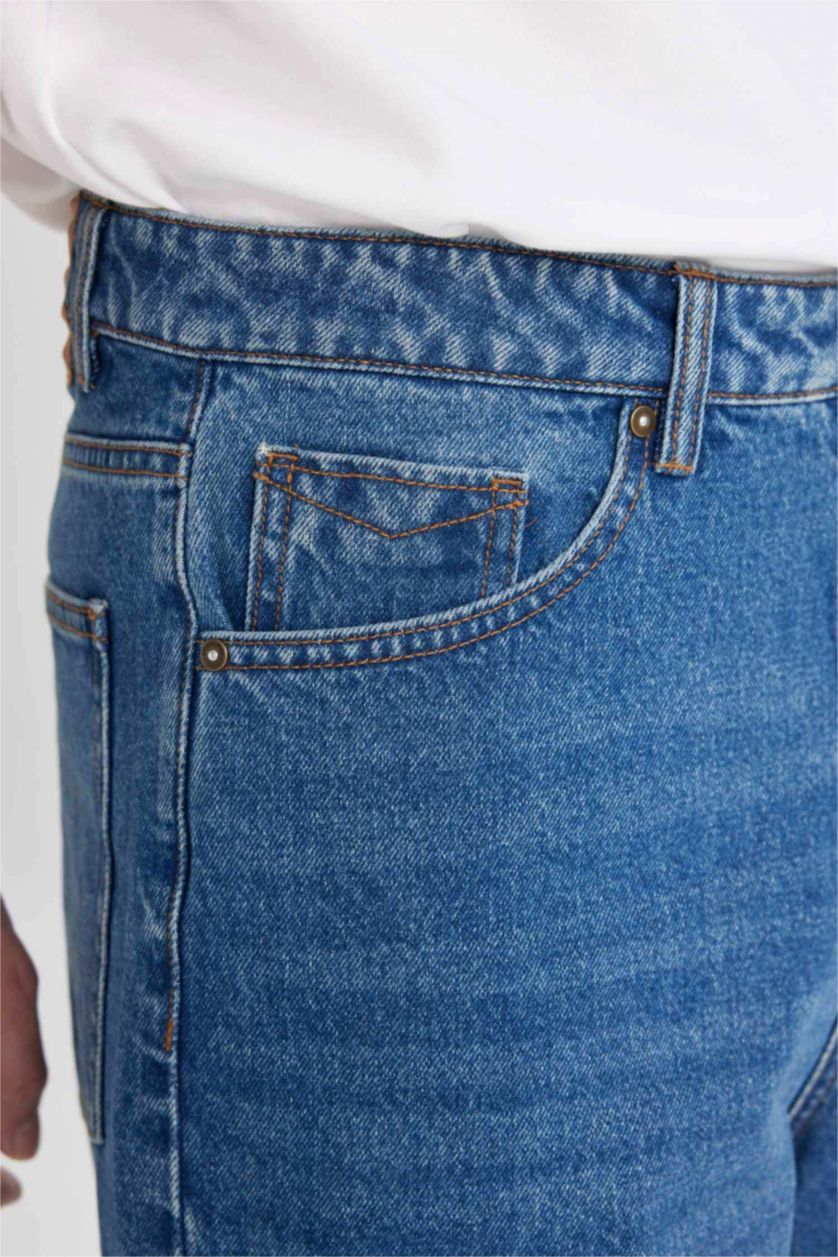HOMME Bleu Jean baggy à taille normale