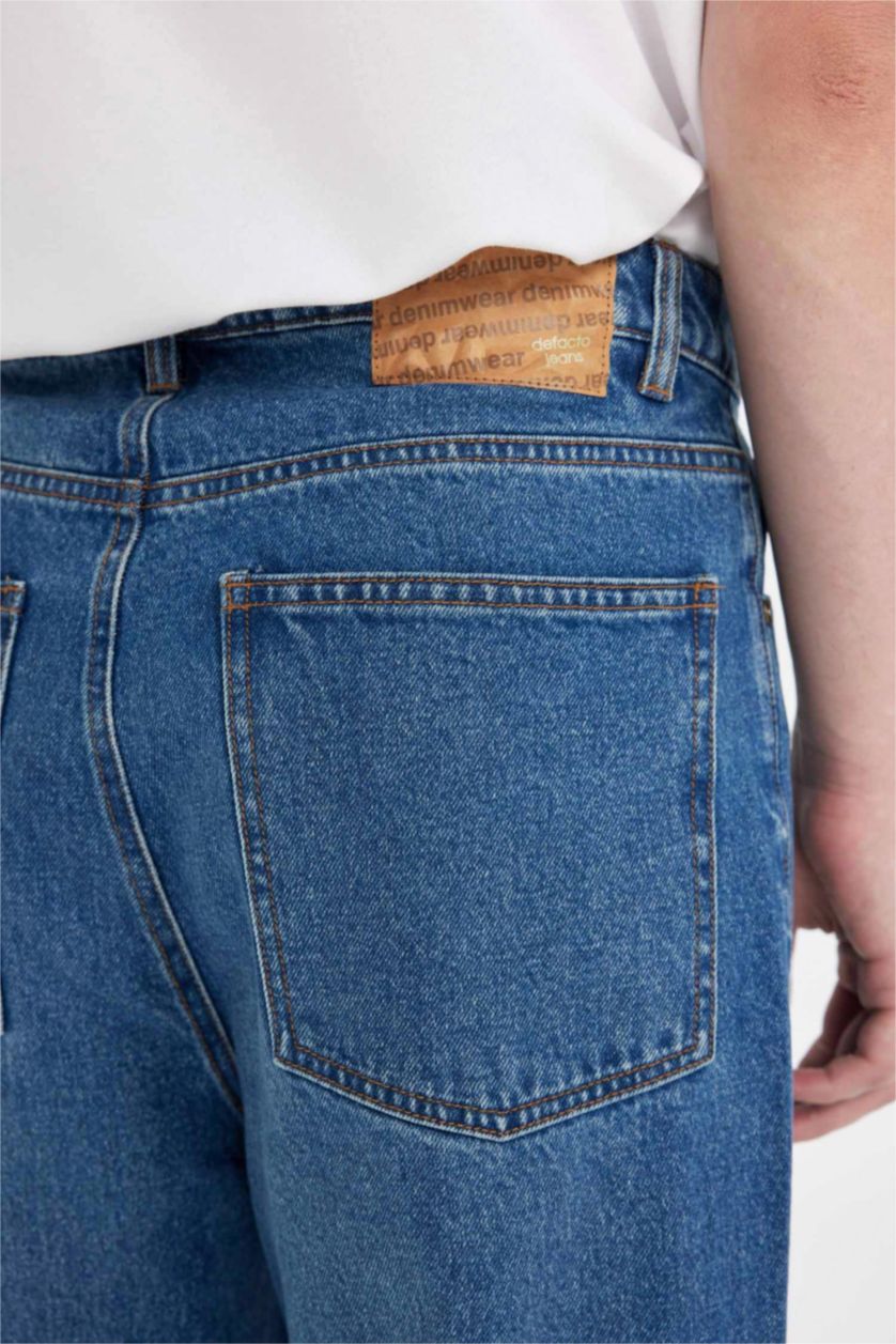 HOMME Bleu Jean baggy à taille normale