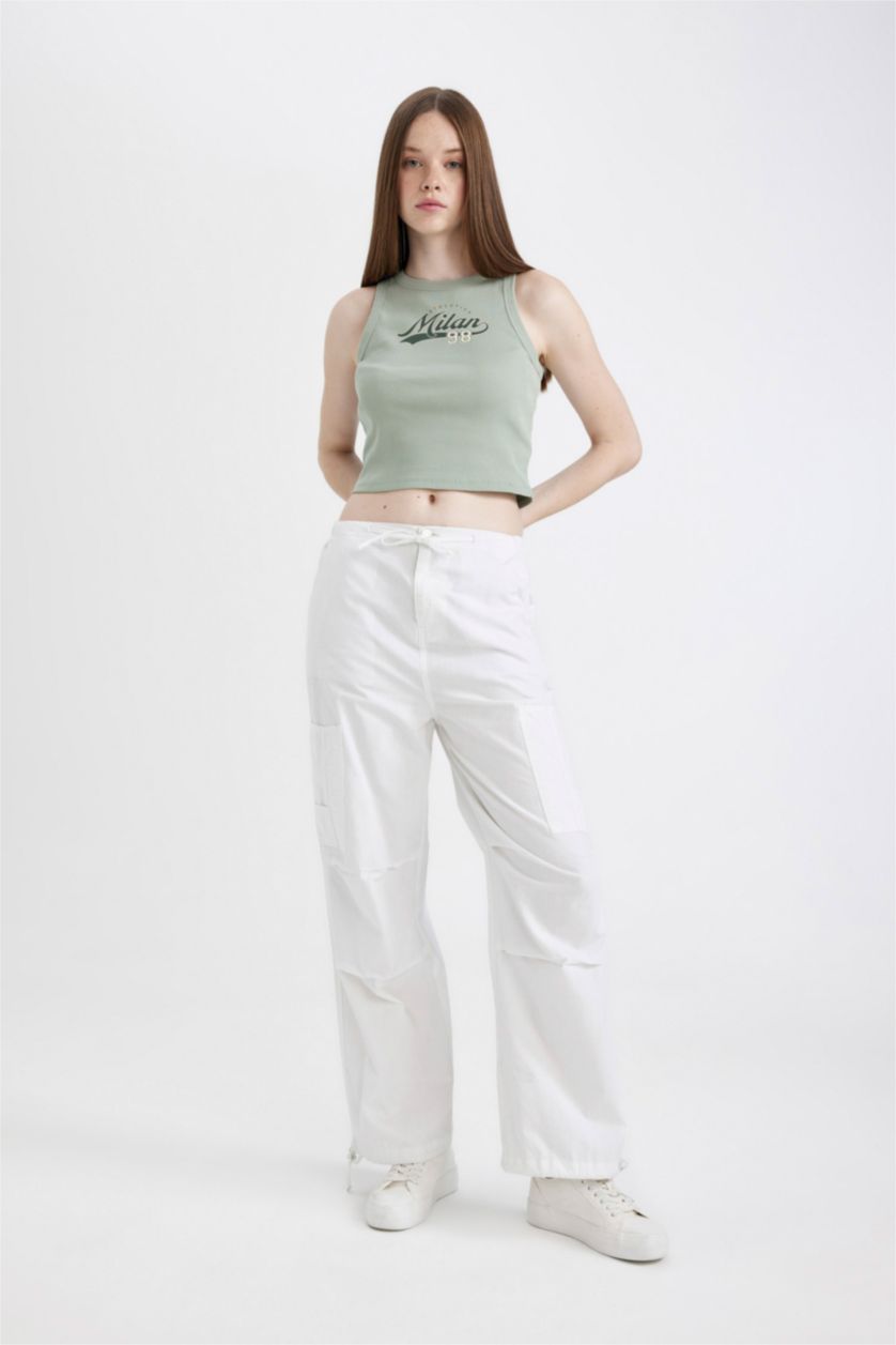 نساء نعناع توب مضلع سليم فيت بياخة مستديرة