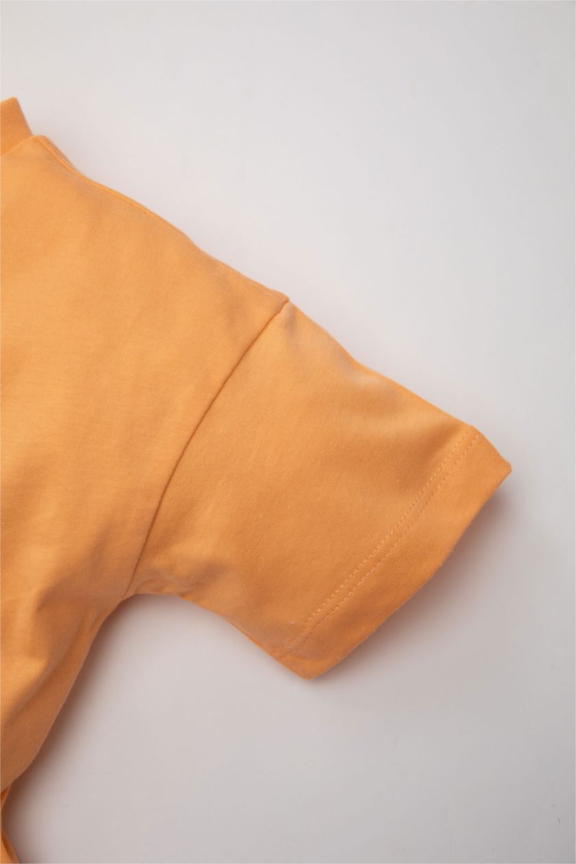 BÉBÉ GARÇON Orange T-Shirt à Manches Courtes à motif Disney Mickey & Minnie pour Bébé Garçon