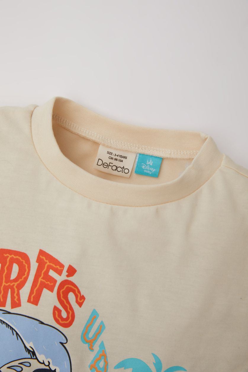 BÉBÉ GARÇON Beige Clair T-Shirt à Manches Courtes à motif Disney Mickey & Minnie pour Bébé Garçon