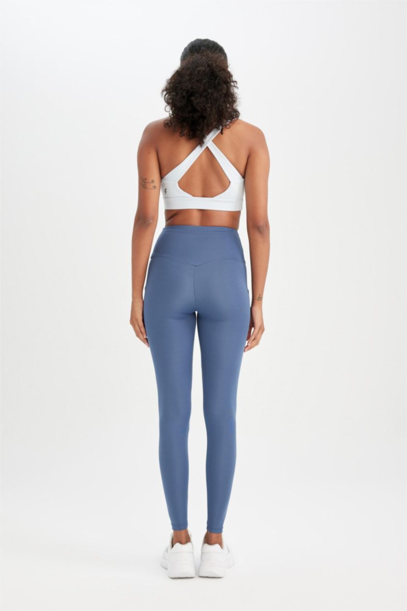 Kadın İndigo Beli Saran Sporcu Tayt