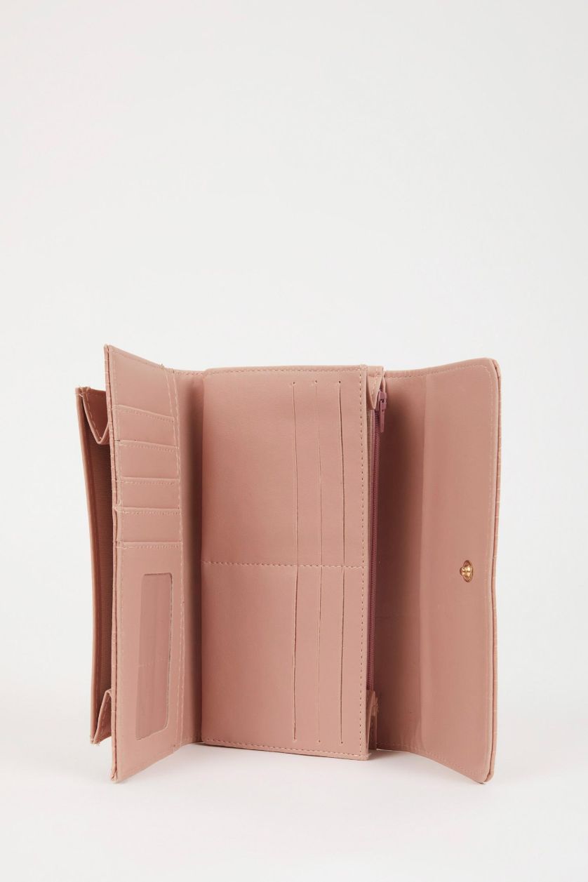 نساء زهري فاتح محفظة نسائي جلد صناعي