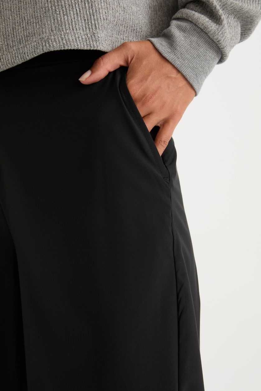 Женщины Черный DeFactoFit Широкие брюки с карманами