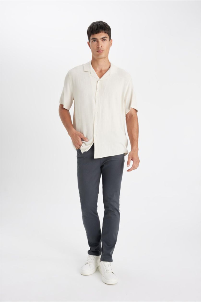 Мужчины Антрацит Брюки приталенного узкого кроя