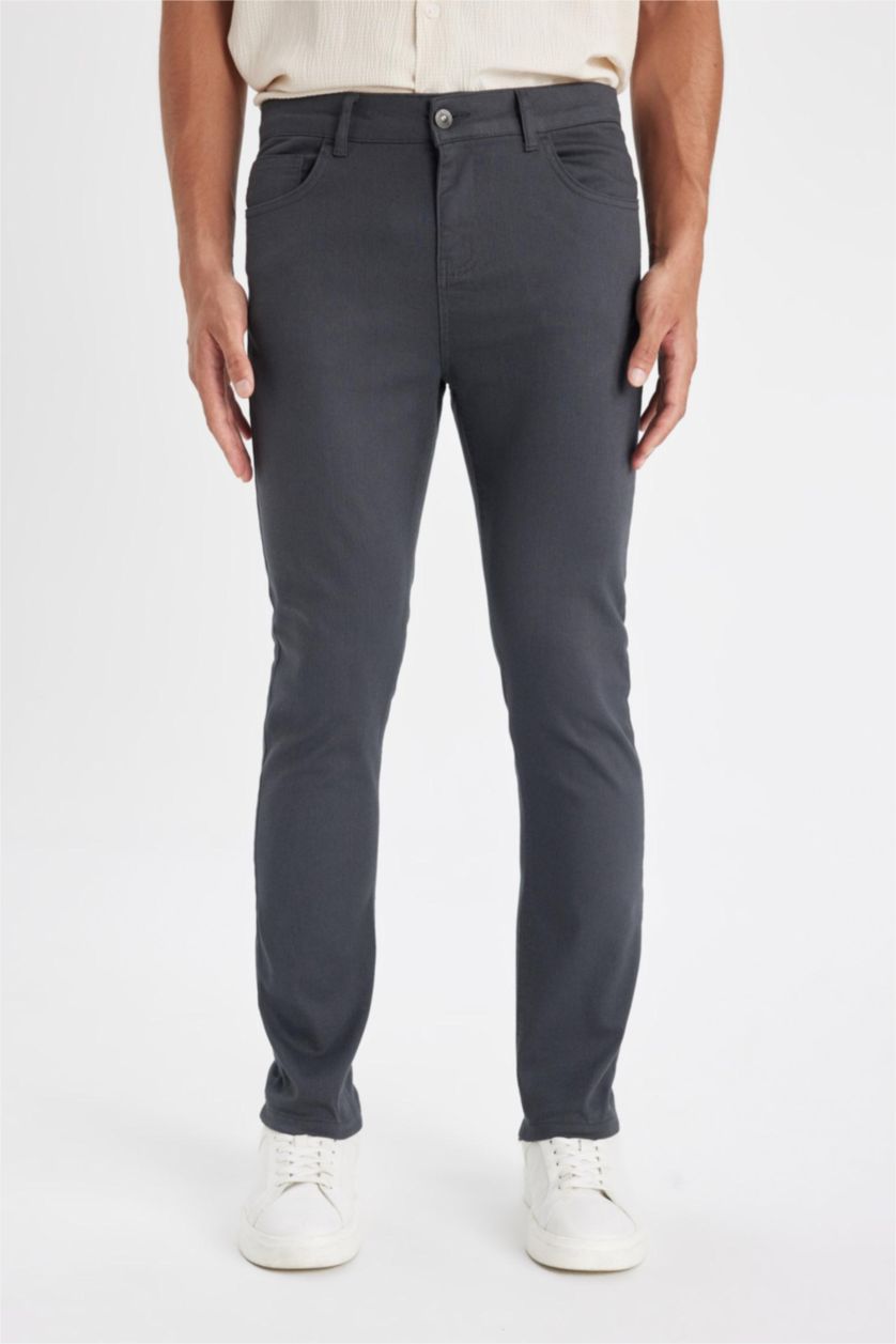 Мужчины Антрацит Брюки приталенного узкого кроя