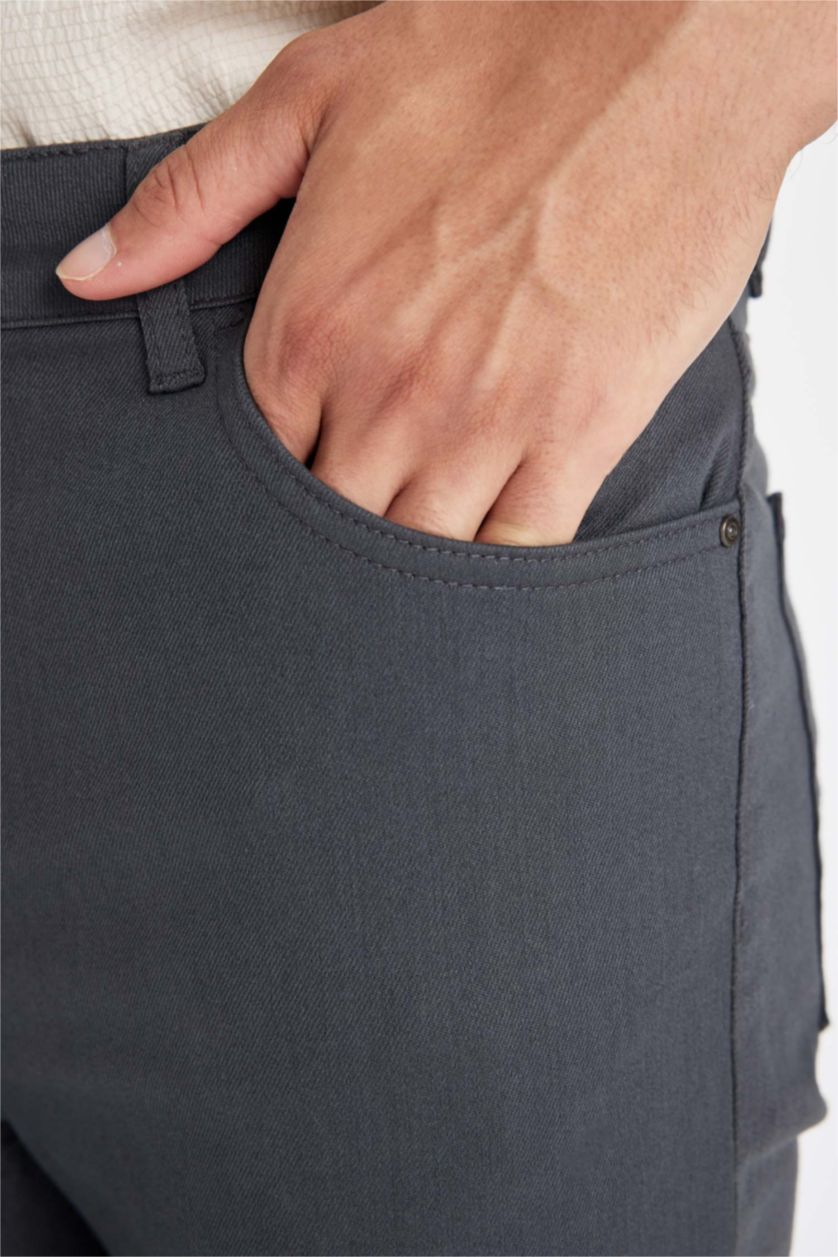 Мужчины Антрацит Брюки приталенного узкого кроя