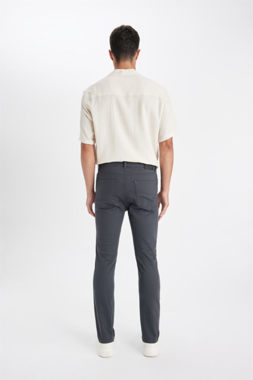 Мужчины Антрацит Брюки приталенного узкого кроя