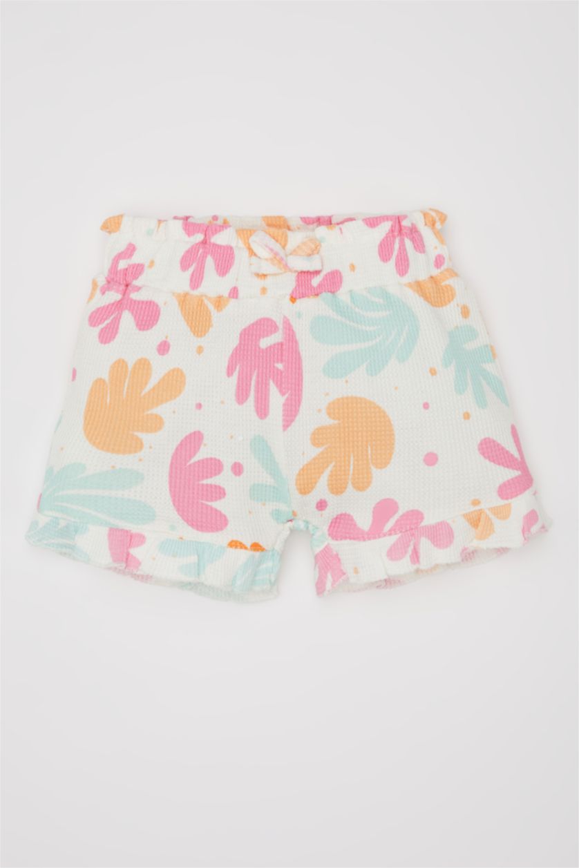 Baby Girl Ecru Baby Girl Waffle 2 Piece Set