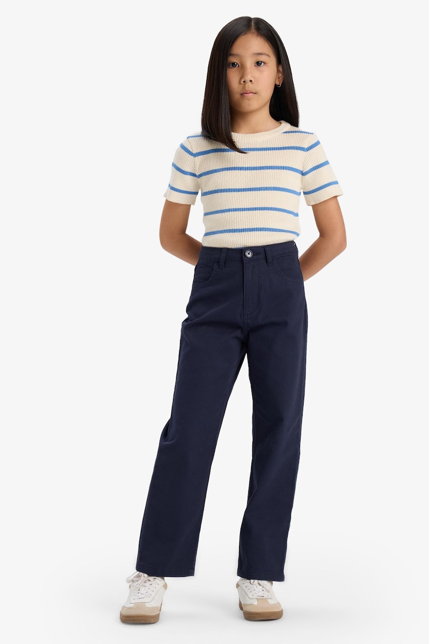 GIRLS & TEENS NAVY بنطلون جبردين قصة مستقيمة