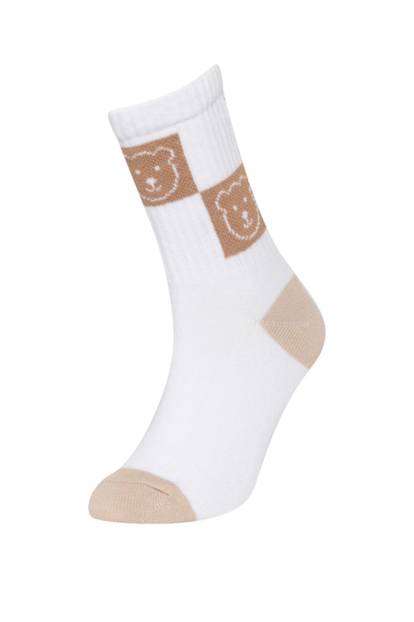 Kız Çocuk - Genç Kız Karma Kız Çocuk 3'lü Pamuklu Uzun Çorap