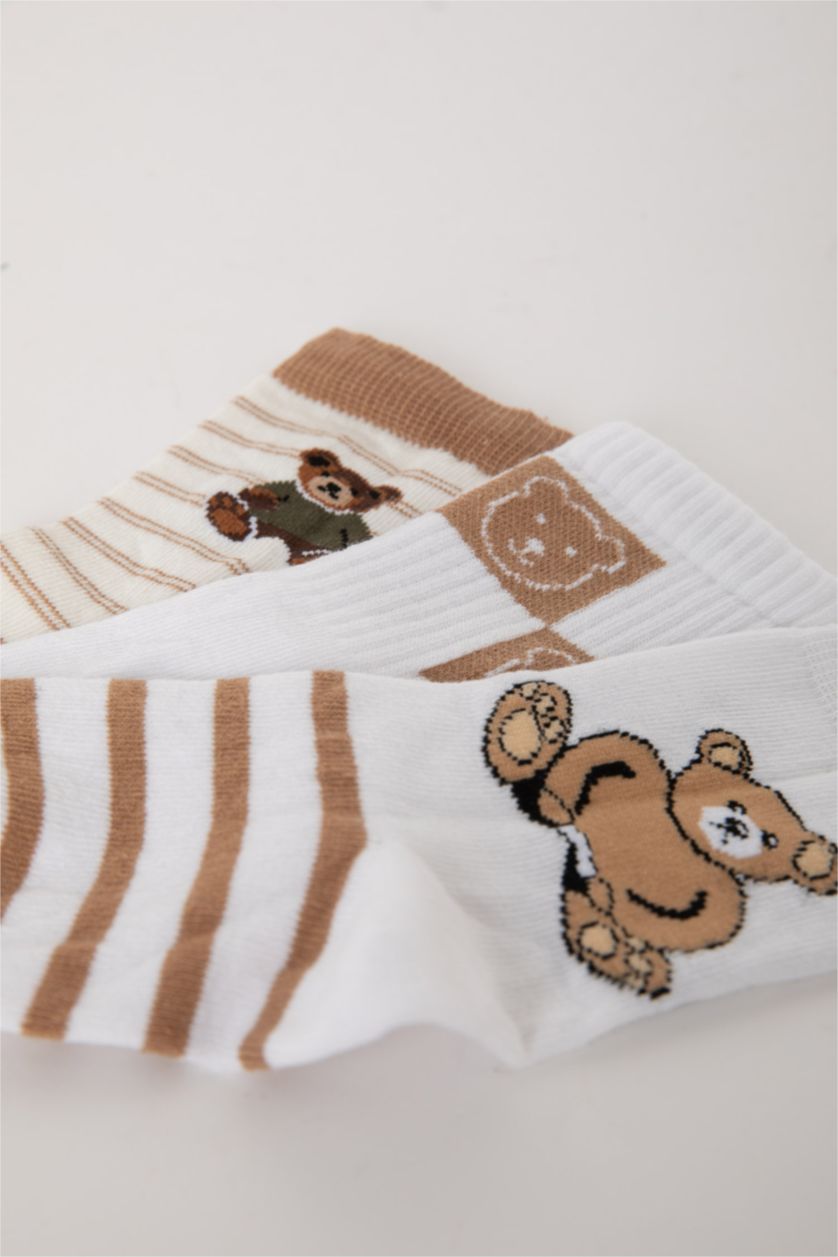 Kız Çocuk - Genç Kız Karma Kız Çocuk 3'lü Pamuklu Uzun Çorap