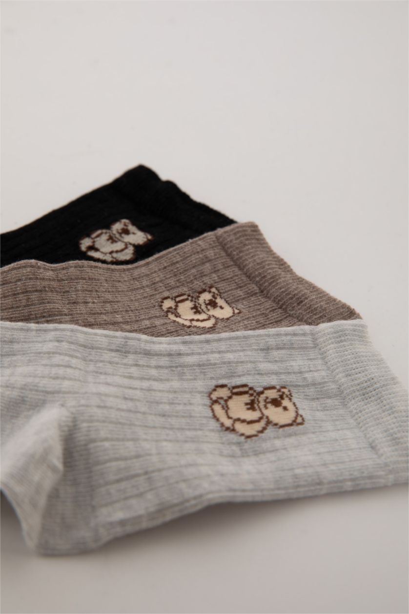 Kız Çocuk - Genç Kız Karma 3'lü Pamuklu Uzun Çorap Kız Çocuk