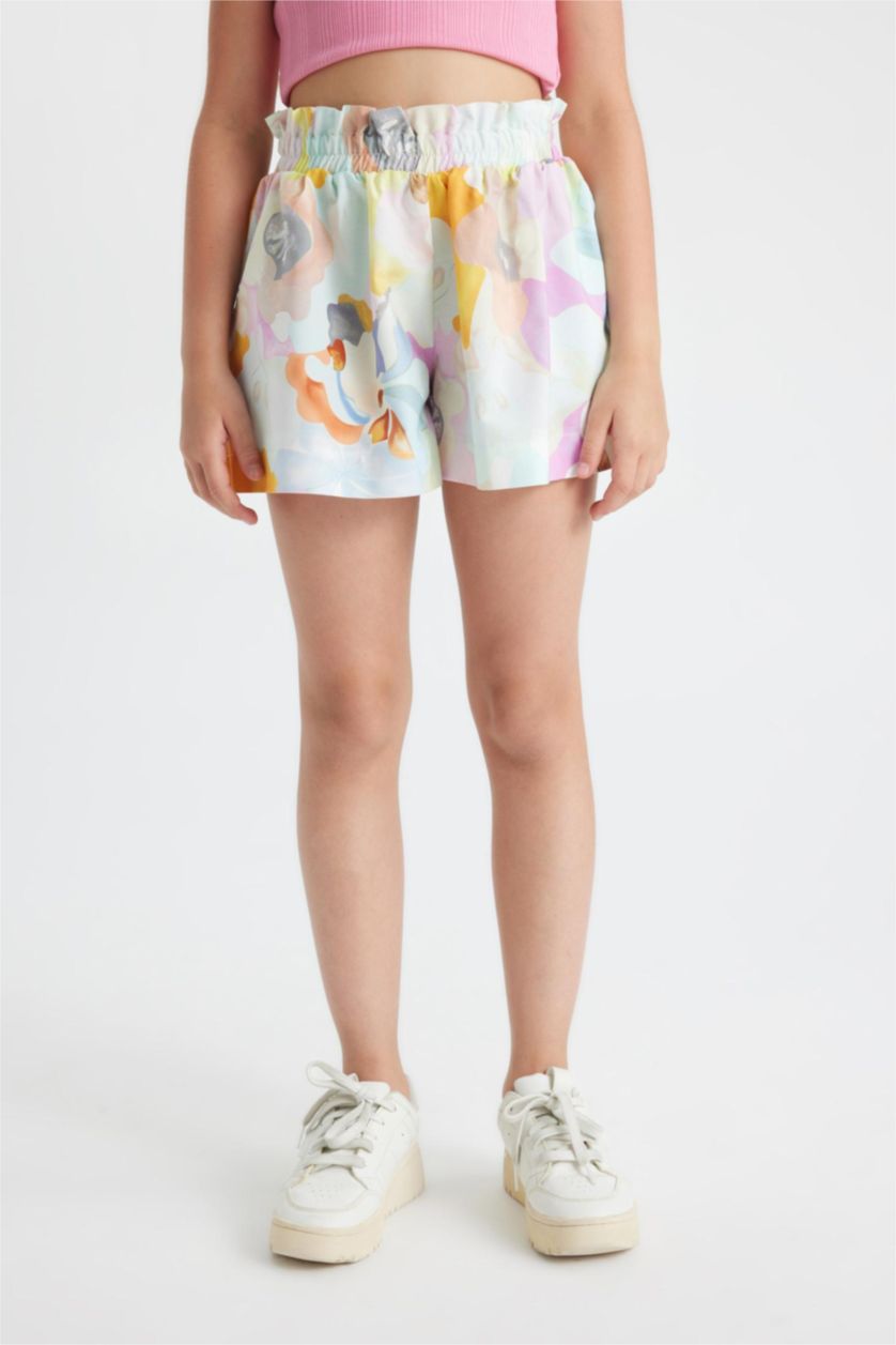 GIRLS & TEENS Lilac Girl Cotton Patterned Shorts