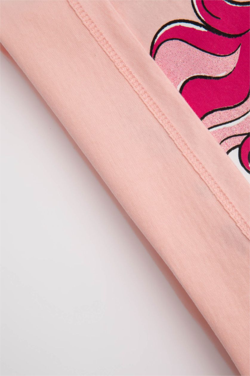 BÉBÉ FILLE Rose T-Shirt à Manches Courtes imprimé Licorne à Col rond pour Bébé Fille