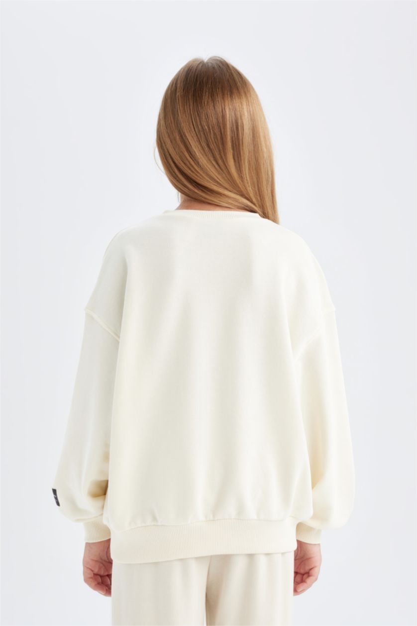 GIRLS & TEENS Ecru Girl NBA Los Angeles Lakers Oversize Sweatshirt