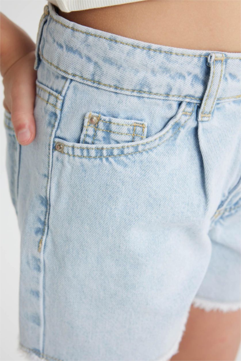 GIRLS & TEENS Ice Blue Girl Denim Shorts