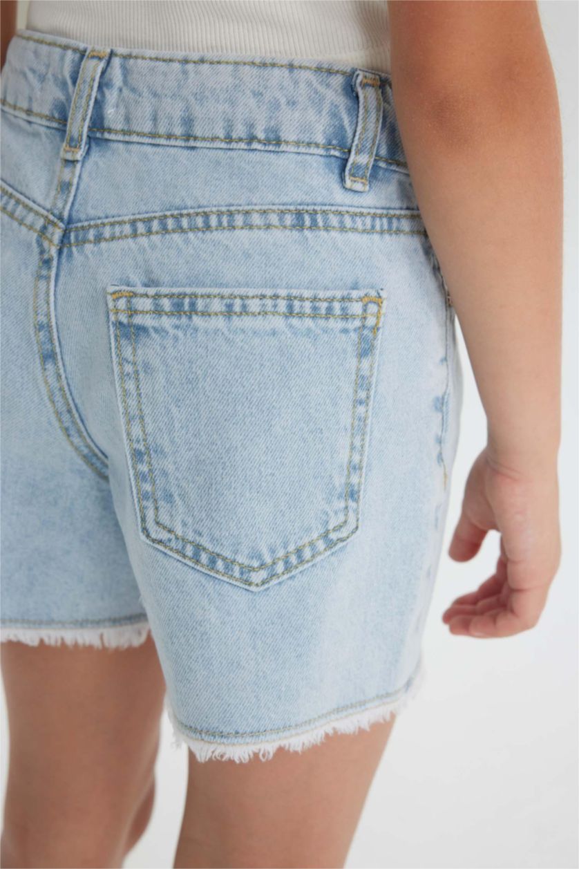 GIRLS & TEENS Ice Blue Girl Denim Shorts